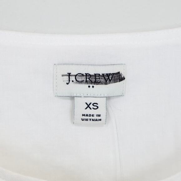 NWT J.Crew Factory Linen-Blend Button-Front Lined Shell Vest In White Size XS - Picture 8 of 10